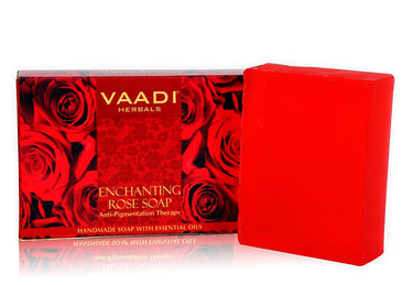 Vaadi herbals Enchanting Rose Soap, 75 grams (Pack of 6)